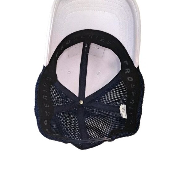 PGA Tour Pro Series SnapBack Trucker Golf Hat Embroidered Cap White/Blue Mesh - Picture 6 of 7